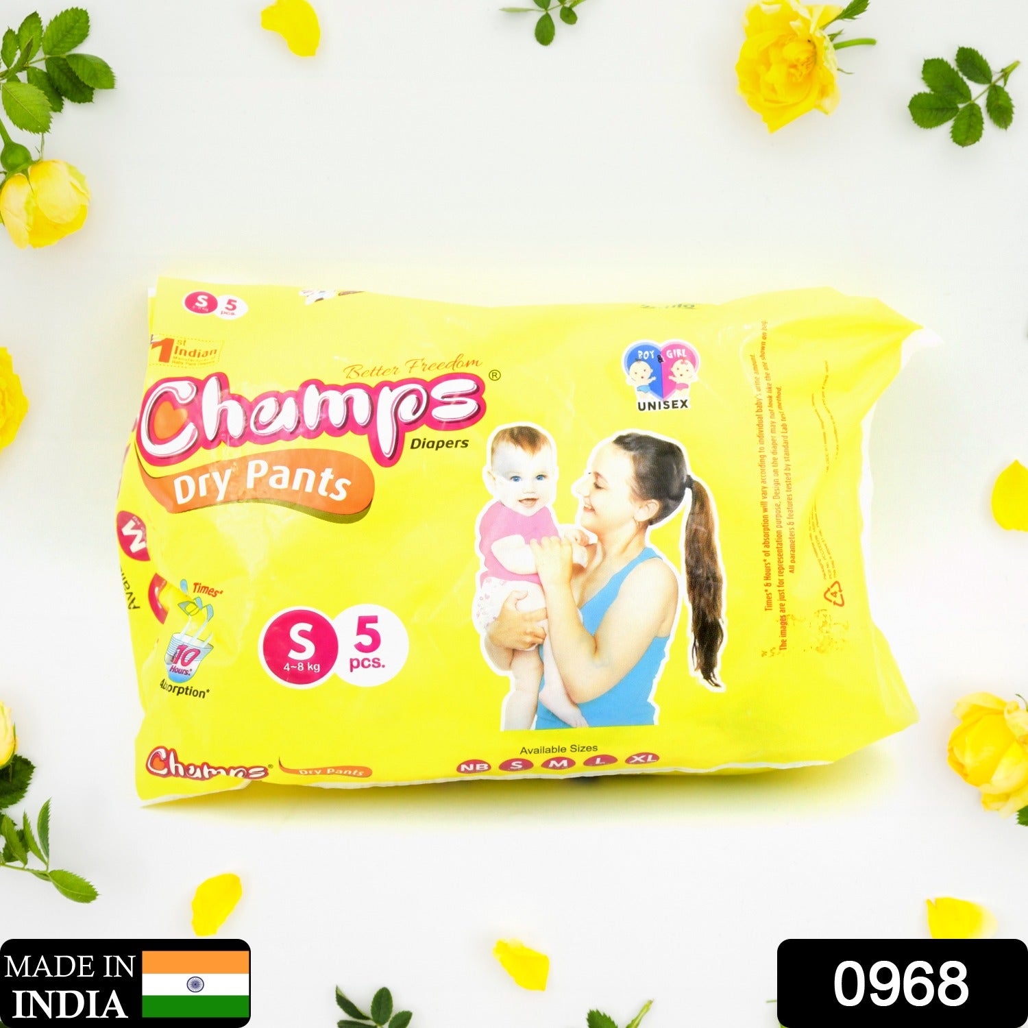0968 Small  Champs Dry Pants Style Diaper- Small Best For Travel  Absorption Champs Baby Diapers Champs Soft And Dry Baby Diaper Pants (S5 Pcs ) 0968 Small  Champs Dry Pants Style Diaper- Small Best For Travel  Absorption Champs Baby Diapers Champs Soft And Dry Baby Diaper Pants (S5 Pcs )